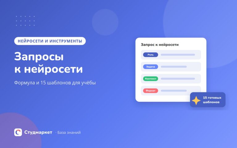 Как составить запрос к нейросети: формула и 15 шаблонов для учёбы